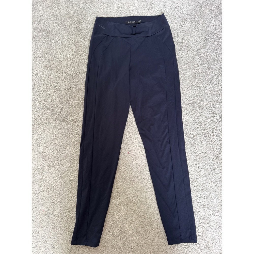 Lauren Ralph Lauren LRL Navy Blue Activewear Leggings Seamed Tights Womens Large